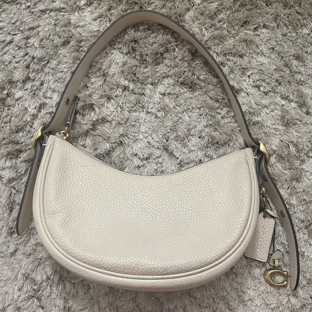 Coach Luna Leather Shoulder Bag - White